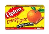 Lipton Flavored Black Tea, Orange & Spice, Tea Bags, 20-Count Boxes (Pack of 6)