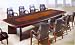 11 Piece Inlay Wood Conference Table and Chair Set