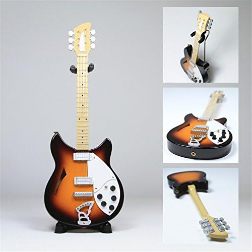 Rickenbacker George Harrison Beatles Brown Black Guitar Miniature Figure Toy Top
