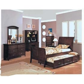 Youth 4pc All Wood Full Size Bedroom Set, #A8342F