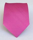  : 100% Silk Woven Solid Herringbone Fuschia Tie