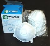 Box of 10 Niosh N95 Dust Particulate Respirator Mask w exhale valve TY0695F by PECO