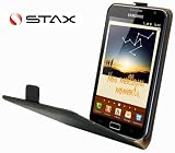 Housse Etui en cuir noir Pour Samsung Galaxy Note N7000