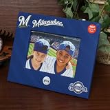 MLB Milwaukee Brewers 4'' x 6'' Navy Blue Talking Picture Frame