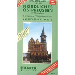 H�fer Stra�enkarten, N�rdliches Ostpreu�en (mit Memelland). Ma�st. 1:200.000.