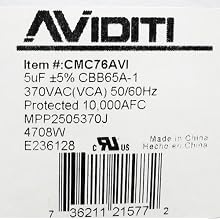 Aviditi 76AVI Capacitor, 5 Microfarad, 370-Volt