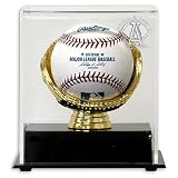 Mounted Memories Los Angeles Angels Of Anaheim 1 Ball Gold Glove Logo Case