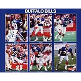 Buffalo Bills (James Lofton, Jim Kelly, Andre Reed, Cornelius Bennett, Thurman Thomas, Bruce Smith) Sports Poster Print - 16x20