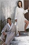 Embroidered Intial C Microfiber Robe In Ecru or Parchment