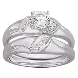Sterling Silver 2-Ring Wedding Set