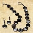 Sardonyx Birthstone Necklace and Earring Set