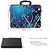 Meffort Inc 15.6 Inch Neoprene Laptop Bag – Water Resistant, Reinforced Zipper, Adjustable Shoulder Strap, Extra Side Pocket, Fits 15 to 15.6 Inch Laptops - Blue Mini Flower Swirl