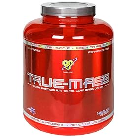 BSN True-Mass Ultra-Premium AM to PM Lean Mass Gainer, 5.75-Pound Jar