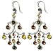 Sterling Silver Multi-Color Amber Chandelier Earrings