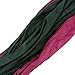Yosoo Ultralight Hammock Travel Camping Outdoor Nylon Fabric Hammock Parachute Bed for Double Two Person with Free Ropes High Quality (Purple + Dark Green)