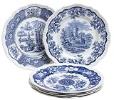 Spode Blue Room 10-Inch Regency Plates, Set of 6