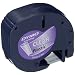 Sanford S0721550 LetraTag Schriftband, Kunststoff, laminiert, 4 m x 12 mm, schwarz/transparent