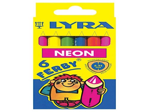 Lyra 3621060 - Ferby Farbstift lackiert, Pappetui 6 sortierte Farben