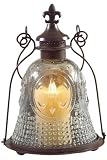 Fleur De Lis Lantern Large Rustic Iron