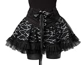 Hell Bunny Barbed Wire Mini Skirt Black