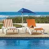 Resort Stacking Mesh Outdoor Chaise - Tangerine Stripe - Frontgate, Patio Furniture