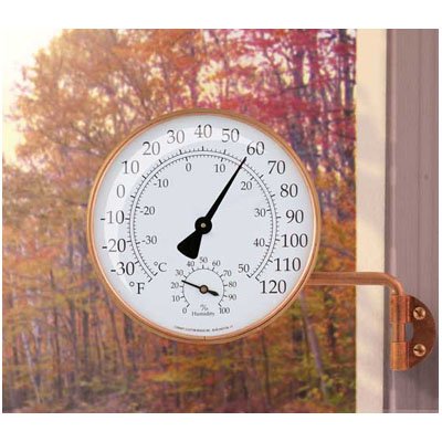 New Conant Custom Brass Vermont Weather Station Copper Measure Temperature And Humidity Easy-To-Read