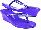 Sequined Wedge Wedding Flip Flops