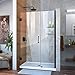 DreamLine Unidoor 47-48 in. W x 72 in. H Frameless Hinged Shower Door with Shelves in Satin Black, SHDR-20477210S-09