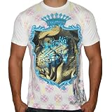 CHRISTIAN AUDIGIER Ed Hardy Flocking Tiger Tattoo Mens T-Shirt Tee