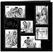Pioneer 12-Inch by 12-Inch Collage Frame Embossed "Family" Sewn Leatherette Cover Memory Book, Black