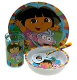 Dora the Explorer 3-Piece Melamine Dish Set