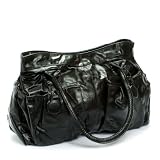Black Rena Button Pocket Shoulder Purse Handbag