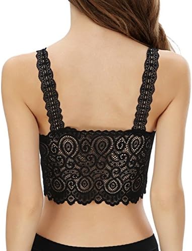 SWGD Women's Sexy Lace V-Neck Crop Top Tank Tops Camisole Black