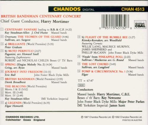 Cover image : British Bandsmen Centenary Concert