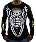 CHRISTIAN AUDIGIER Ed Hardy Grenade Long Sleeve T-Shirt Tee