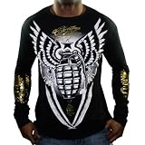 CHRISTIAN AUDIGIER Ed Hardy Grenade Long Sleeve T-Shirt Tee