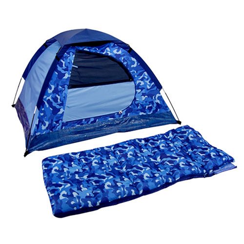 Exxel Explorer 7 Piece Camo Camp Set (Blue)