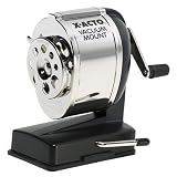 X-Acto 1072 Model KS Vacuum Mount Pencil Sharpener, Chrome Receptacle, Black Base, 1 Unit