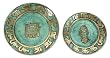 Copper plates, 'Inca Symbols' (pair) Copper plates, 'Inca Symbols' (pair)
