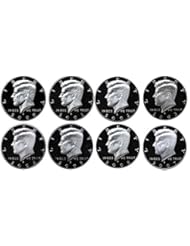Coins: 2000-2007 S Kennedy Half Dollars Gem Proof Run 8 Coins US Mint Decade Lot Complete 2000s Set