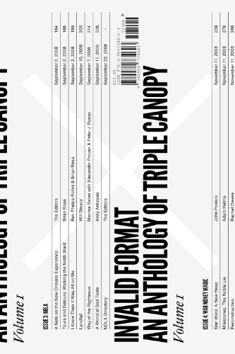 Invalid Format: An Anthology of Triple Canopy, Vol. 1