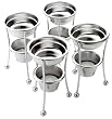 MIU France Set of 4 Stainless Steel Butter Warmers with Tea Lights