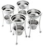 MIU France Set of 4 Stainless Steel Butter Warmers with Tea Lights