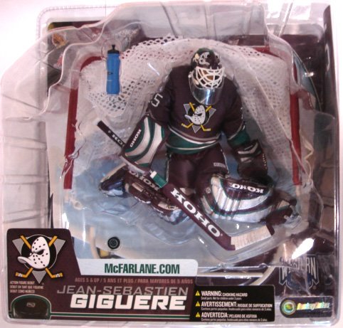 McFarlane NHL Series 7: Jean-Sebastien Giguere Anaheim Mighty Ducks Goalie DARK VARIANT Jersey