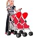 Silver Cross Pop Duo. Twin Dolls Buggy. (Poppy Domino Fabric)