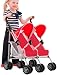 Silver Cross Pop Duo. Twin Dolls Buggy. (Poppy Domino Fabric)