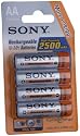 Sony NiMH Akku AA Mignon 2500 mAh 4er Pack