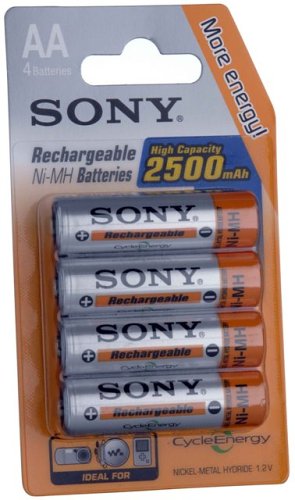 Sony NH AAB4E - Pile pour appareil photo 4 x type AA NiMH 2500 mAh