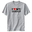 T-Shirt Heather Gray " Love My Abyssinian " Cat