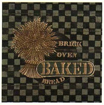 Im Backsteinofen gebackenes Brot von Susan Clickner, 28x28